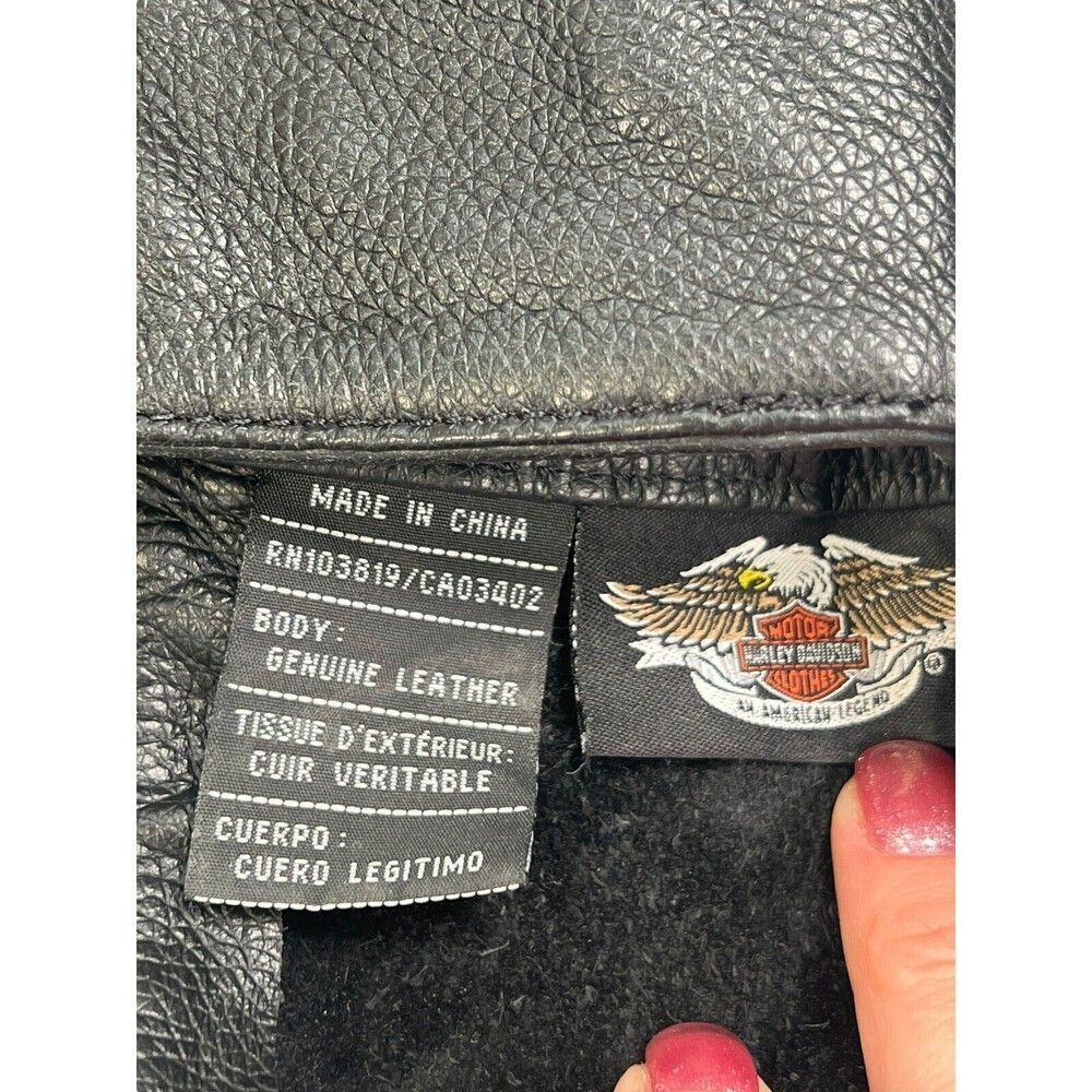 Re-Poshing✨️✨️Harley-Davidson Women's Genuine Leather Motorcycle Chaps - Picture 12 of 15